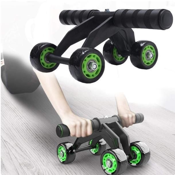 BLUE FITNESS™ Unisex 4 Wheel AB Wheel Roller | Load Limit 200 Kg