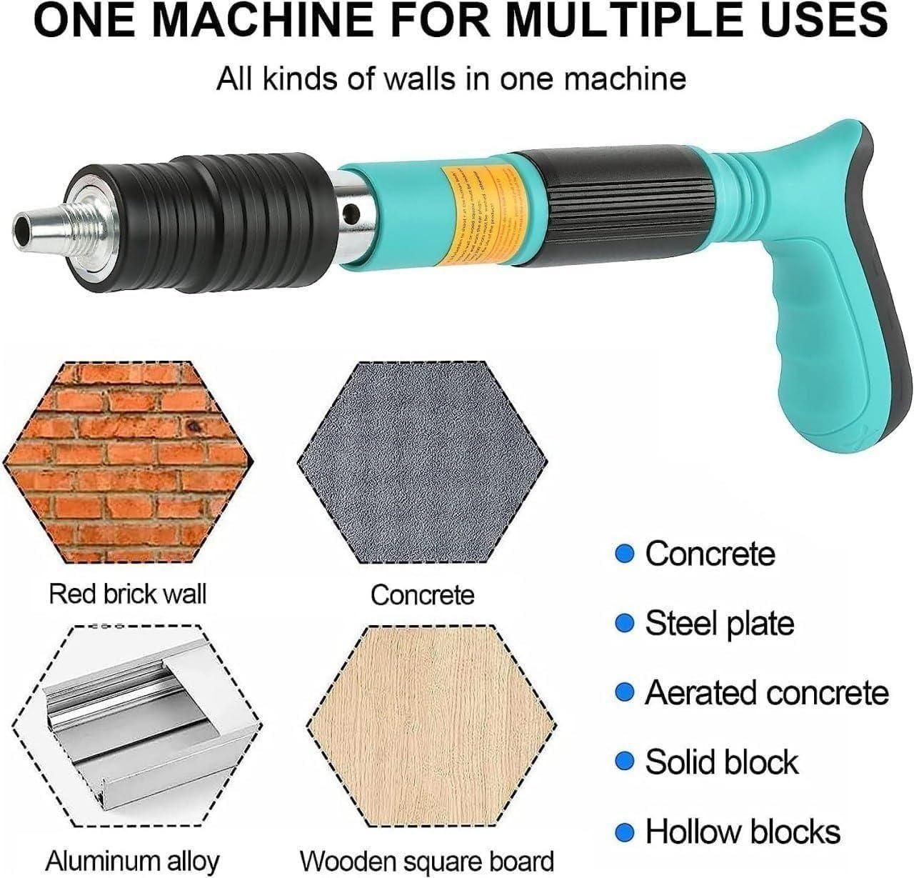 MEGASTROKE™ 4 Speed Adjustable Manual Steel Concrete Nail Gun Tool